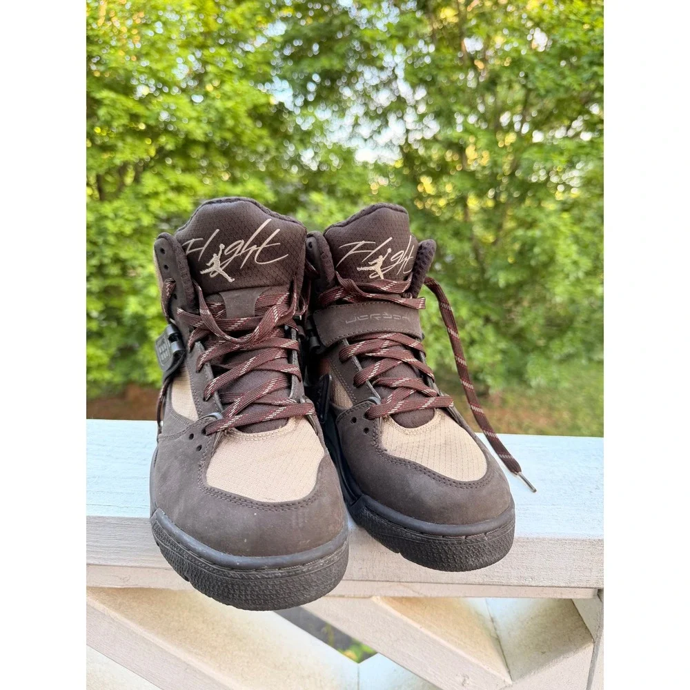 Jordan Flight 45 TRK Velvet Brown Khaki Boots Mens Sneakers 467927-204
